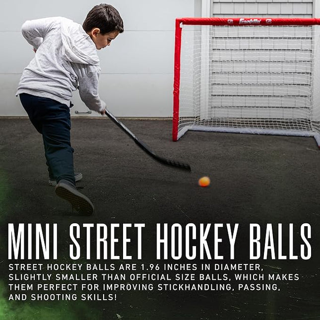 Franklin Sports NHL Street Hockey Balls - No Bounce Outdoor Street + Roller Hockey Balls - Official Size for Youth + Adult Street Hockey - Assorted Colors - 1, 2, 3, and 15 Bulk Packs