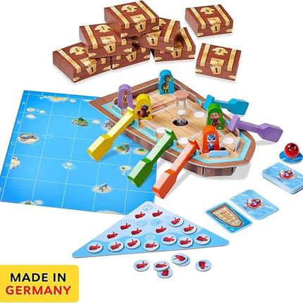 HABA Capt'n Pepe: Treasure Ahoy - A Cooperative Pirate Board Game, Adventure & Treasure Hunt for Kids & Families & A Create Your Own Adventure Legacy Game for Ages 6+