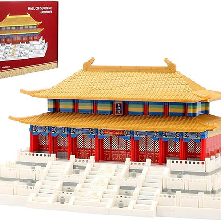Chinese Architecture Micro Building Blocks Set Hall of Supreme Harmony Collection Model for Display 2166PCS Creative Toy Building Sets for Adults and Age 14+