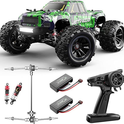 Jetwood 1/16 Fast Remote Control Car for Adults, Electric 4WD RTR RC Cars, High Speed RC Truck Gifts for Boys, Max 38 kph Offroad RC, JC16W with 2 Batteries