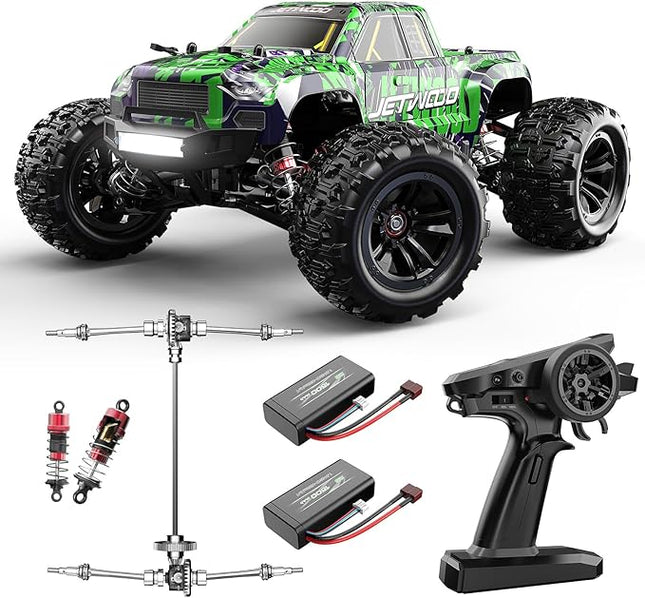Jetwood 1/16 Fast Remote Control Car for Adults, Electric 4WD RTR RC Cars, High Speed RC Truck Gifts for Boys, Max 38 kph Offroad RC, JC16W with 2 Batteries