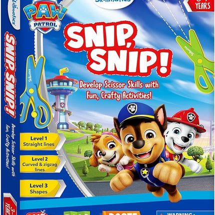 Skillmatics Scissor Skills Activity Book - Snip Snip PAW Patrol, 25 Fun Cutting & Creative Activities for Preschoolers, Fine Motor Skills, Felt Craft Kit, Gifts for Ages 3, 4, 5, 6, 7