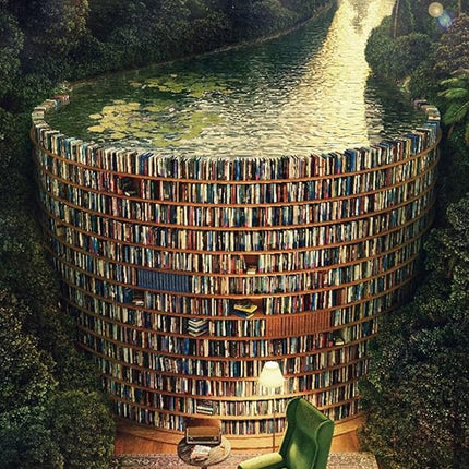 1000 Pieces Puzzle for Adults, Wooden Puzzles 29.5 x 19.7 in,Bookshelf Canal