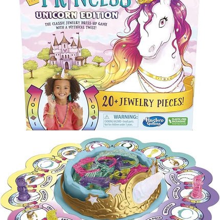 Hasbro Gaming Pretty Princess Unicorn Edition Board Game, Includes 20 Pieces (Amazon Exclusive)