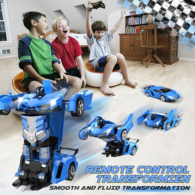 Transform Remote Control Car Toy for Kids 4-8, Remote Control Car for Boys 4-7, Transform Cars for Boys 4-6