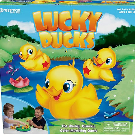 Pressman Lucky Ducks -- The Memory and Matching Game that Moves, 5"