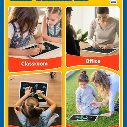 TEKFUN Easter Gifts for Kids, 15inch LCD Writing Tablet Drawing Board, Teen Girl Boy Gifts Age 8 and Up, Birthday Gifts for All Age Groups, Erasable Writing Tablet for Business Meeting (White)