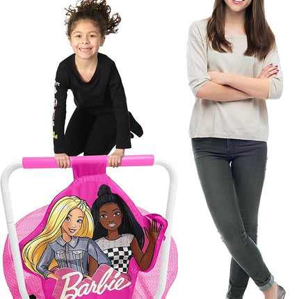 Barbie Hearts Indoor Mini Trampoline with Handle for Toddlers