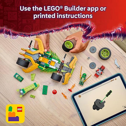 LEGO NINJAGO Lloyd's Pull-Back Race Car Toy - Building Toy for Pretend Play for Boys and Girls, Ages 7+ - Toy Car for Kids with 2 Minifigures - Gift Idea for Birthdays - 71828