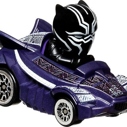 Hot Wheels Marvel RacerVerse 5-Pack of Die-Cast 1:64 Scale Toy Cars with Character Drivers, Use On or Off Hot Wheels Track