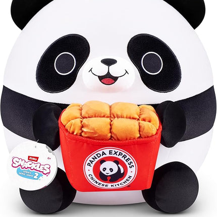 Snackles Series 2 14-inch by ZURU Cuddly Squishy Comfort 14-inch Plush with Licensed Snack Brand Accessory (Panda&Panda Express Chicken)