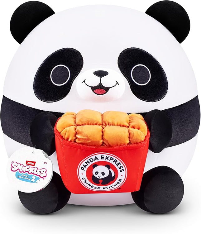 Snackles Series 2 14-inch by ZURU Cuddly Squishy Comfort 14-inch Plush with Licensed Snack Brand Accessory (Panda&Panda Express Chicken)
