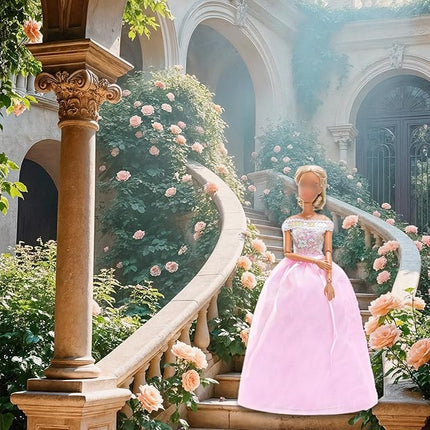 15 Pieces Fashion Doll Clothes & Accessories Set-6 Outfits Chic Suits Party Gown Dress Outfit Stylish Dress Casual Clothing 3 Accessories with 6 Pairs of Shoes,Glasses ,Bag for 11.5” Girl Dolls