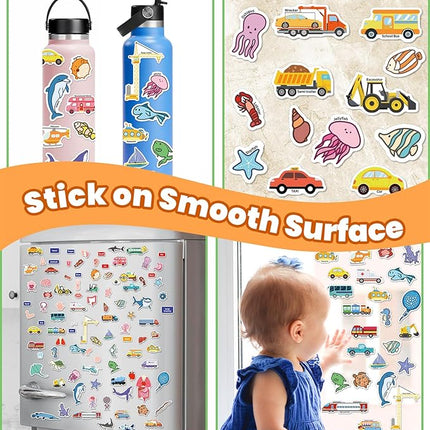 Reusable Sticker Book for Toddlers 2-4 Years, Stickers for Kids, Toddler Sticker Book Ages 1-3, Toddler Craft Activities, Toddlers Travel Toys Ages 2+ Boy Girl Birthday Gifts