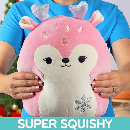 Squishmallows Original 10" Falala The Pink Christmas Deer - Official Jazwares Holiday Plush- Collectible Soft & Squishy Stuffed Animal Toy- Limited Edition 2025 Gift for Kids, Girls & Boys