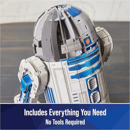 4D Build Star Wars R2-D2 Cardstock 3D Model Kit, Star Wars Gifts, Toys Desk Décor for Fans & Collectors, 201 Pieces, 3D Puzzles, Gift Ideas for Ages 12 & Up