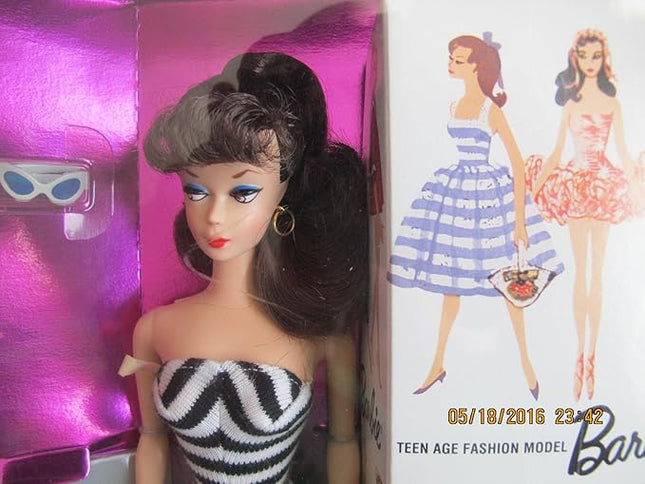 Barbie 35th Anniversary Doll (Brunette Hair) Reproduction 1959 Doll & Package Special Edition (1993)