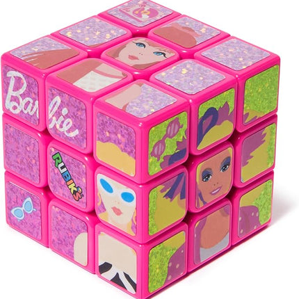 Rubik’s Cube, Barbie Cube, Celebrate Barbie’s 50th Anniversary, Problem-Solving Brain Teaser, Classic Color-Matching Puzzle, Fidget Toy, Sensory Puzzle for Adults, Teens, Kids, for Ages 8 & Up
