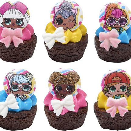 DecoPac L.O.L. Surprise! Rings, 24 L.O.L. Surprise Funseeker Cupcake Decorations Featuring 6 Different Dolls - 24 Pack