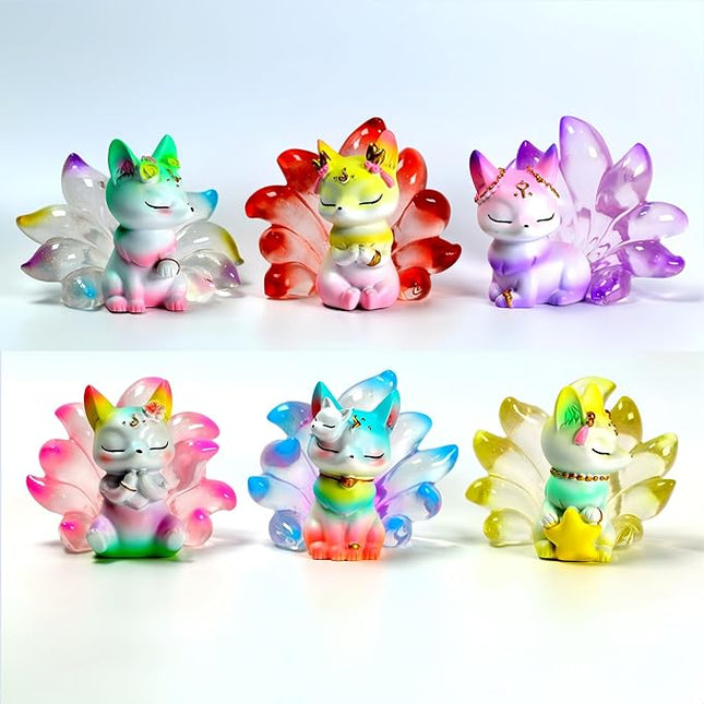 Nine-Tailed Fox Mystery Box Figures Blind Boxes Toy Collection Desk Accessories Home & Office Decoration