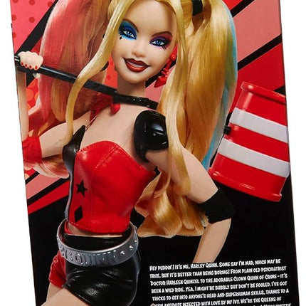 Barbie Signature Harley Quinn Collector Doll with Posable Body, Iconic Outfit, and Mallet Accessory, DC Batman 85th Anniversary Collectible