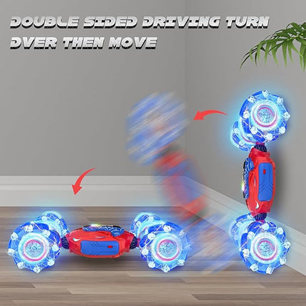 Remote Control Car, Gesture Sensing RC Stunt Car, 4 WD Transform Off Road for Rotating, 2.4Ghz Hand Controlled Remote Control Twister Cars, RC Cars for Kids Boys Girls Toy Gift Age 8 9 10 11 12 yr