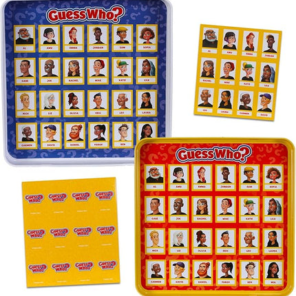 Magnetic Game Travel Set for Kids - Bundle with 2 Travel Games in Tin Featuring Sorry, Guess Who Plus Stickers, More | Hasbro Travel Games for Kids 8-12