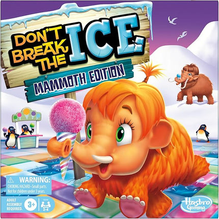 Hasbro Gaming Don’t Break The Ice Mammoth Edition Board Game | Ages 3 and Up | 2 to 4 Players | Preschool and Kids Games (Amazon Exclusive)
