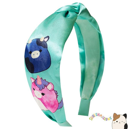 LUV HER Squishmallows Licensed Knotted Headband - Thick Headbands For Girls - One Size Fit All - Hair Accessories For Her Ages 8+