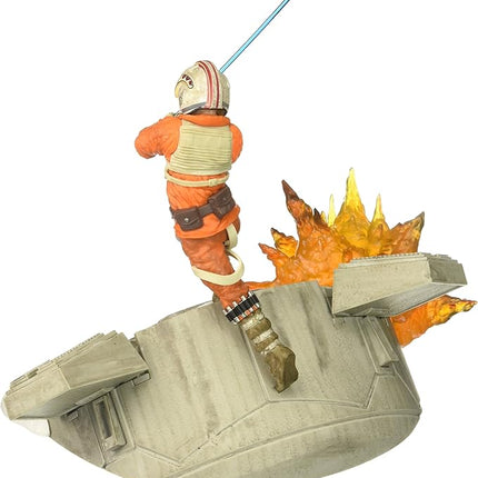 Star Wars Black Series Luke Skywalker Statue Centerpiece - Action Packed Display of a Classic Scene - Light Up Feature - 3 AAA Batteries Not Included - Add More Characters to Build the Scene