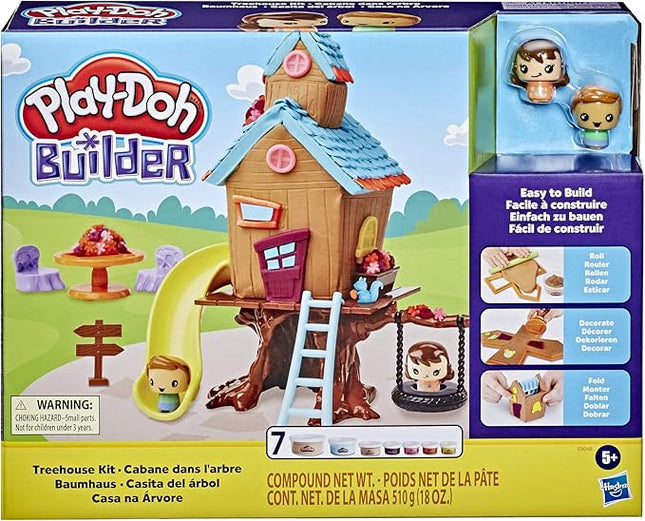 Play-Doh Builder Treehouse Toy Building Kit for Kids 5 Years and Up with 7 Non-Toxic Colors - Easy to Build DIY Craft Set (Amazon Exclusive)