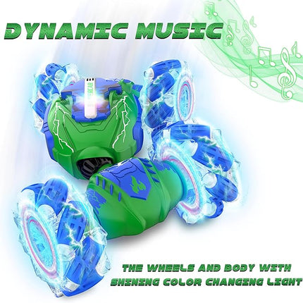 Remote Control Car, Gesture Sensing RC Stunt Car, 4 WD Transform Off Road for Rotating, 2.4Ghz Hand Controlled Remote Control Twister Cars, RC Cars for Kids Boys Girls Toy Gift Age 8 9 10 11 12 yr