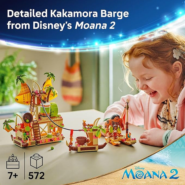 LEGO Disney Moana 2 Kakamora Barge Kids Toy - Pretend Play Building Set for Boys and Girls, Ages 7+ - 9 Characters, Including Moana, Maui, Kotu, and HeiHei - Gift Idea for Birthdays - 43258