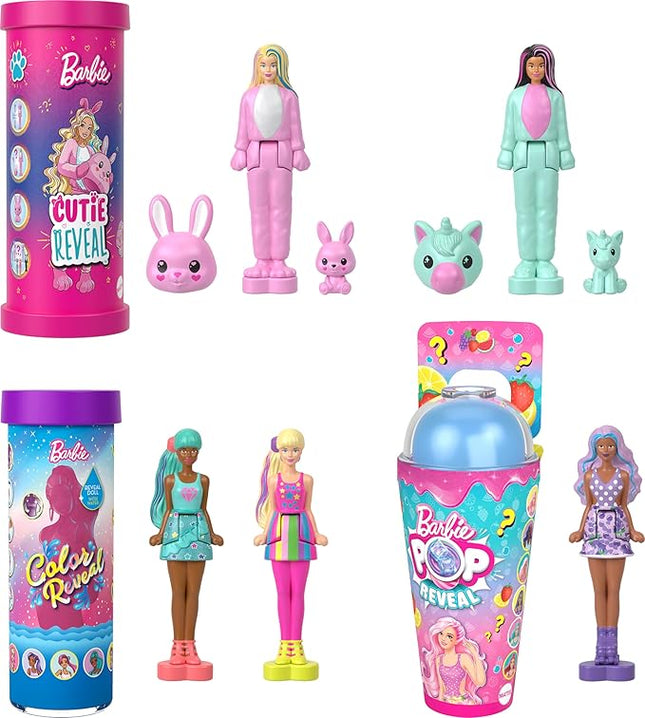 Barbie Mini BarbieLand Reveal Dolls 5-Pack, 1.5-inch with Surprise Unboxing, Different Reveals (Styles May Vary)