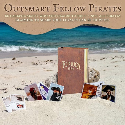 Tortuga 1667 Deluxe Edition Board Game, Treasure Plunder Game of Cards, Strategy, Deceit, and Luck for 2-9 Players