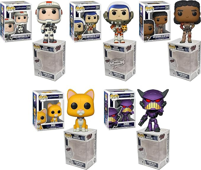 Funko Pop Lightyear Movie + Protector: Pop! Disney Pixar Vinyl Figure (Gift Set Bundled with ToyBop Brand Box Protector Collector Case) (Set of 5)