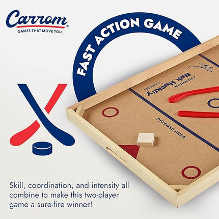 Carrom Champion Nok Hockey Game (Standard Size) — Wooden Board Games for Adults & Children — Indoor and Outdoor Games for Family — Sports Board Games