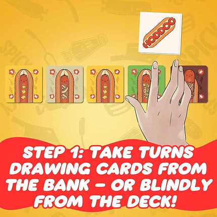 Joking Hazard Hoddog Card Game – 82 Cards for Kids & Adults, Race to Build The Longest Hoddog with Fun & Strategy, Includes Ketchup Splat Cards & Rulebook