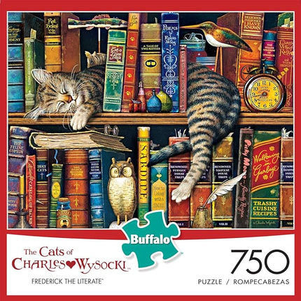 Buffalo Games - Charles Wysocki - Frederick the Literate - 750 Piece Jigsaw Puzzle For Adults -Challenging Puzzle Perfect for Game Nights - Finished Size is 24.00 x 18.00
