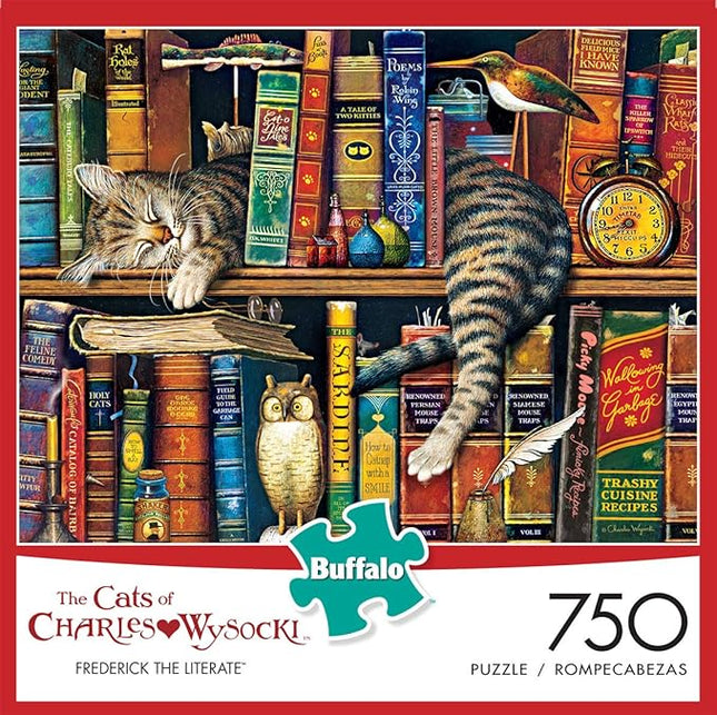 Buffalo Games - Charles Wysocki - Frederick the Literate - 750 Piece Jigsaw Puzzle For Adults -Challenging Puzzle Perfect for Game Nights - Finished Size is 24.00 x 18.00