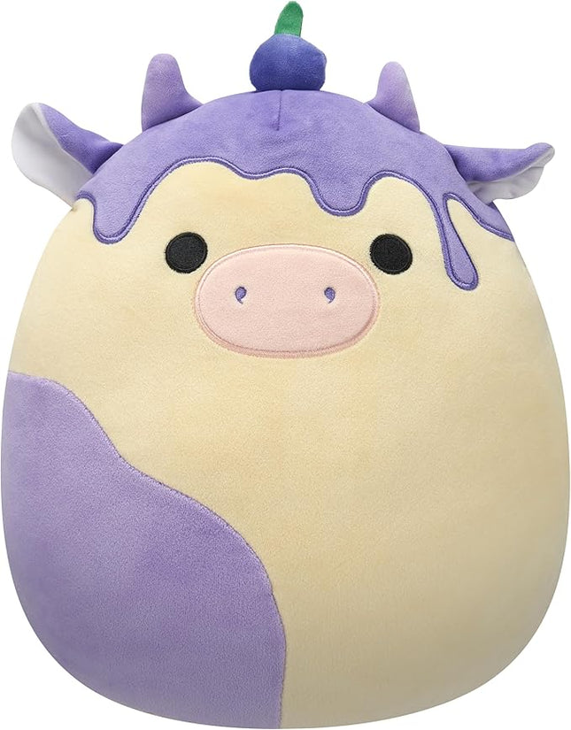 Squishmallows Original 12in Benito The Blueberry Cheesecake Cow – Official Jazwares Plush (Medium-Sized)