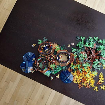 LEGO Ideas Tree House 21318, Model Construction Set for 16 Plus Year Olds with 3 Cabins, Interchangeable Leaves, Minifigures and a Bird Figure