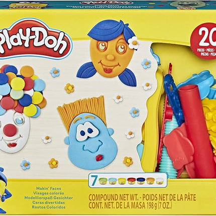 Play-Doh Makin' Faces Create It Kit for Kids 3 Years and Up with 7 Non-Toxic Colors