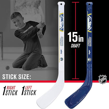 Franklin Sports NHL Mini Hockey Set - Kids Indoor Knee Hockey Goal, Ball, + 2 Stick Combo - Youth Team Indoor Toy Set - Official - Ages 3+