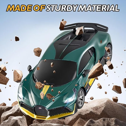 MIEBELY Remote Control Car - 1/24 Scale Fast Rc Race Car, Bugatti Divo 3.7V 500 mAh Toys with Headlight, Racing Hobby Model Birthday Ideal Gifts for Adults Kids Boys Age 6 7 8 9 Year Old