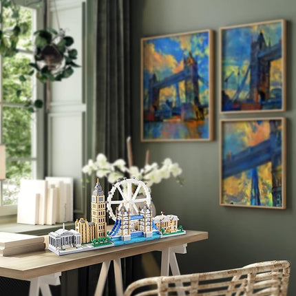 New Architecture London Skyline Building Set - Fun & Satisfying Model Kit with 3430pcs - Gift for Adults & Kids 14+ - Micro Mini Blocks