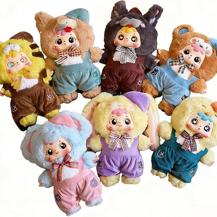 Kawaii Plush Blind Box,Cute Plush Blind Box Figures Keychain,Cartoon Dog Tiger Monkey Rabbit Chicken Elephant Collectible Toys,Random Design Unboxing Stuffed Animal Toy Girls Birthday Gifts,Single Box