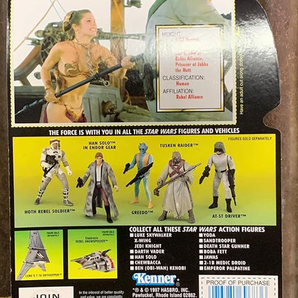 Star Wars the Power of the Force - Princess Leia Organa as Jabba's Prisoner Action Figure