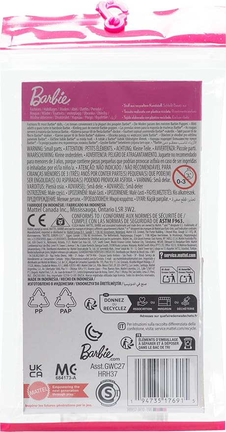 Barbie Fashion Pack HRH37 Doll Clothes Pack of 1 Barbie