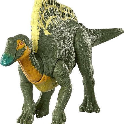 Jurassic World Toys Roar Attack Ouranosaurus Camp Cretaceous Dinosaur Figure with Movable Joints, Realistic Sculpting, Strike Feature & Sounds, Herbivore, Kids Gift 4 Years & Up